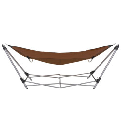 Hamac avec support pliable Marron