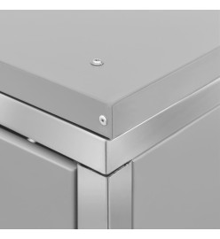 Abri pour quatre poubelles 276,5x77,5x115,5 cm Inox