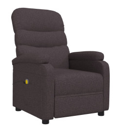 Fauteuil de massage Marron foncé Tissu