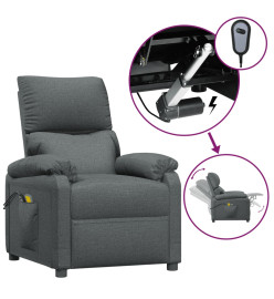 Fauteuil électrique de massage Gris foncé Tissu