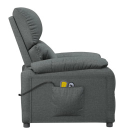 Fauteuil électrique de massage Gris foncé Tissu