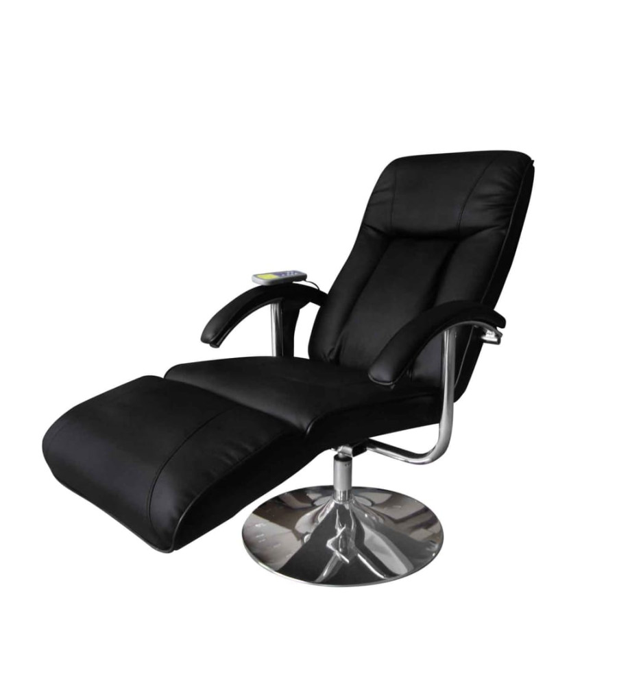 Fauteuil de massage Noir Similicuir