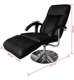 Fauteuil de massage Noir Similicuir