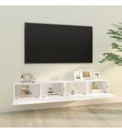 Meubles TV 2 pcs Blanc 100x30x30 cm Bois d'ingénierie