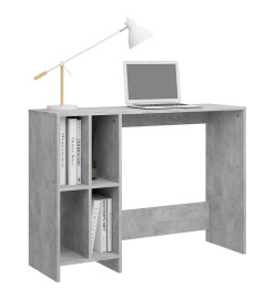 Bureau d'ordinateur portable Gris béton 102,5x35x75cm Aggloméré