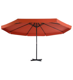 Parasol avec mât en aluminium 500 cm Terre cuite