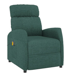 Fauteuil de massage Vert foncé Tissu