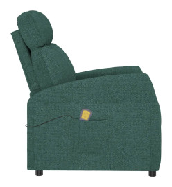 Fauteuil de massage Vert foncé Tissu