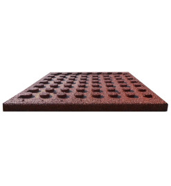 Carreaux de protection antichoc 18pc Caoutchouc 50x50x3cm Rouge