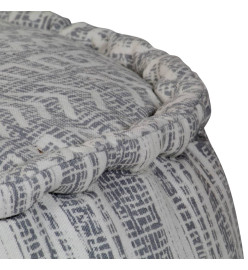 Pouf fait à la main avec motif Bleu 50x25 cm Coton