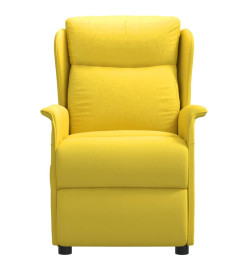 Fauteuil inclinable électrique Jaune clair Tissu