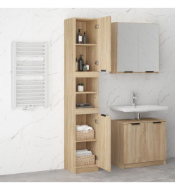 Armoire de salle de bain Chêne sonoma 32x34x188,5 cm