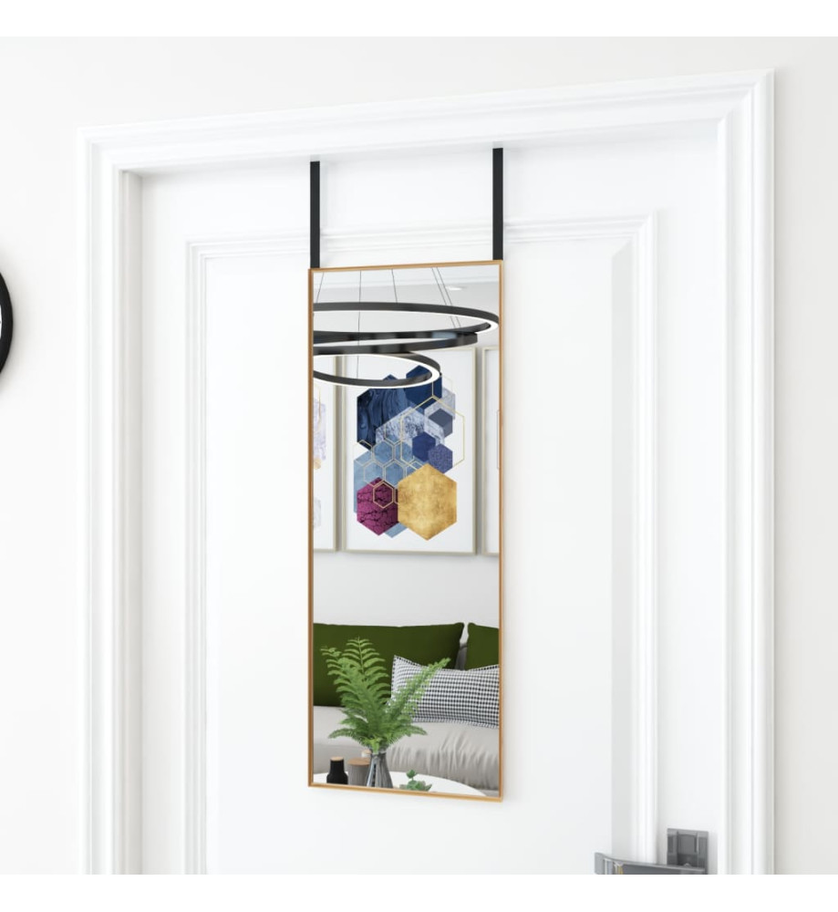 Miroir de porte Doré 30x80 cm Verre et aluminium Miroir de porte Doré 30x80 cm Verre et aluminium