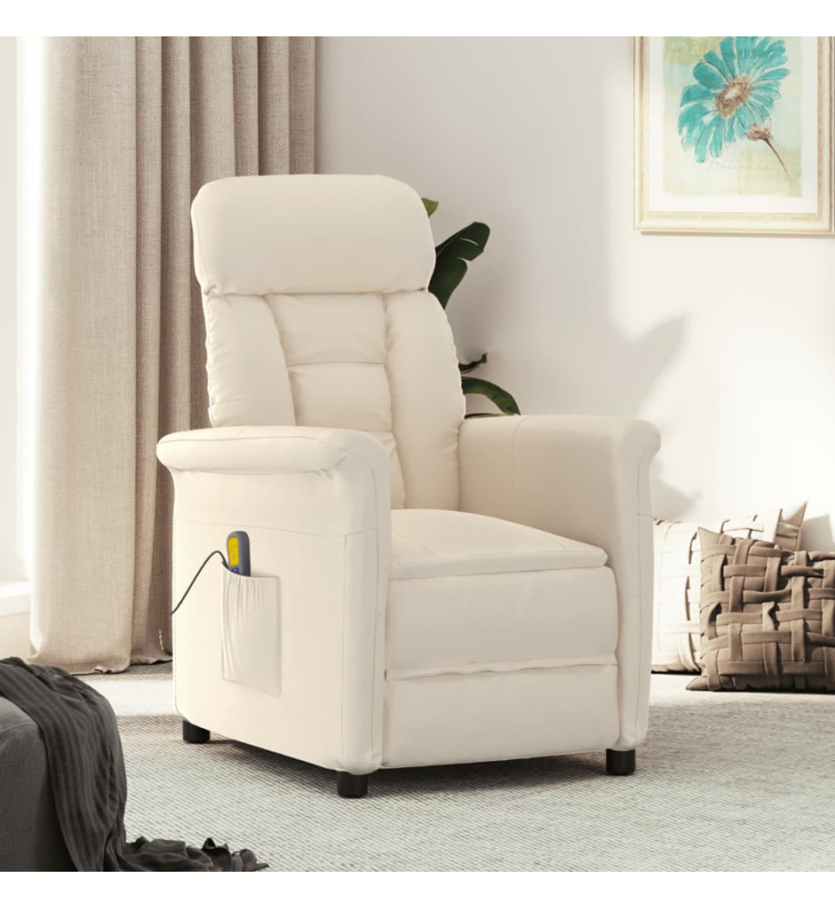 Fauteuil de massage Beige Tissu microfibre