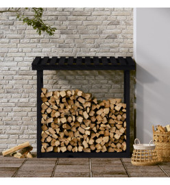 Support pour bois de chauffage Noir 108x64,5x110 cm Bois de pin