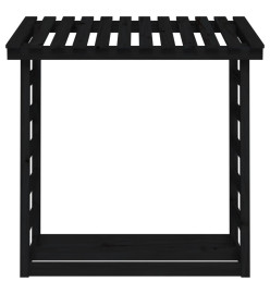 Support pour bois de chauffage Noir 108x64,5x110 cm Bois de pin