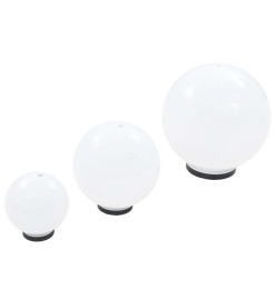 6 pcs Jeu de lampe boule à LED PMMA sphérique 20/30/40 cm