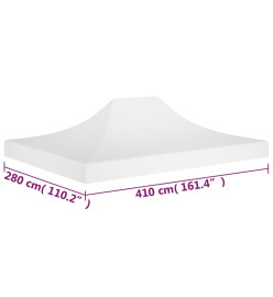 Toit de tente de réception 4x3 m Blanc 270 g/m²