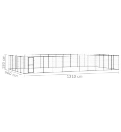 Chenil extérieur Acier 79,86 m²