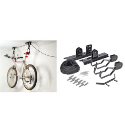 HI Support de plafond pour vélo Métal Noir