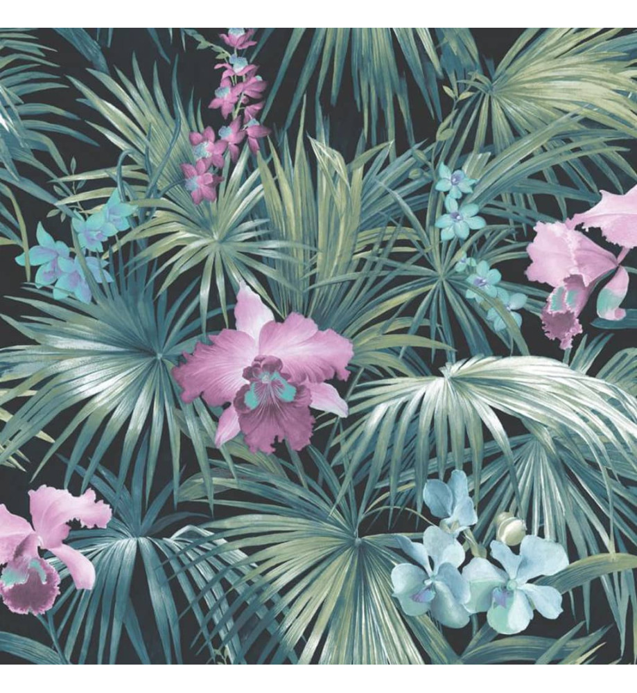 Noordwand Papier peint Tropical Flowers Vert