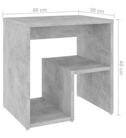 Tables de chevet 2 pcs Gris béton 40x30x40 cm Aggloméré