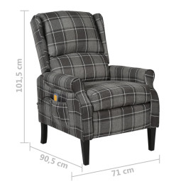 Fauteuil de massage inclinable Gris Tissu