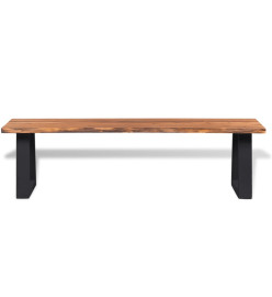 Banc en bois d'acacia massif 145 cm