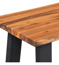 Banc en bois d'acacia massif 145 cm