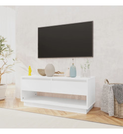 Meuble TV Blanc brillant 102x41x44 cm Aggloméré