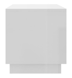 Meuble TV Blanc brillant 102x41x44 cm Aggloméré