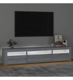 Meuble TV avec lumières LED Sonoma gris 195x35x40 cm