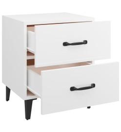 Tables de chevet 2 pcs Blanc brillant 40x35x47,5 cm