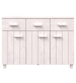 Buffet MOLDE Blanc 113x40x80 cm Bois massif de pin