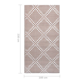 Tapis d'extérieur Marron 160x230 cm PP