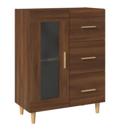 Buffet chêne marron 69,5x34x90 cm bois d'ingénierie