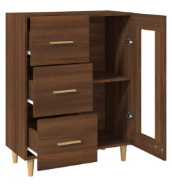 Buffet chêne marron 69,5x34x90 cm bois d'ingénierie