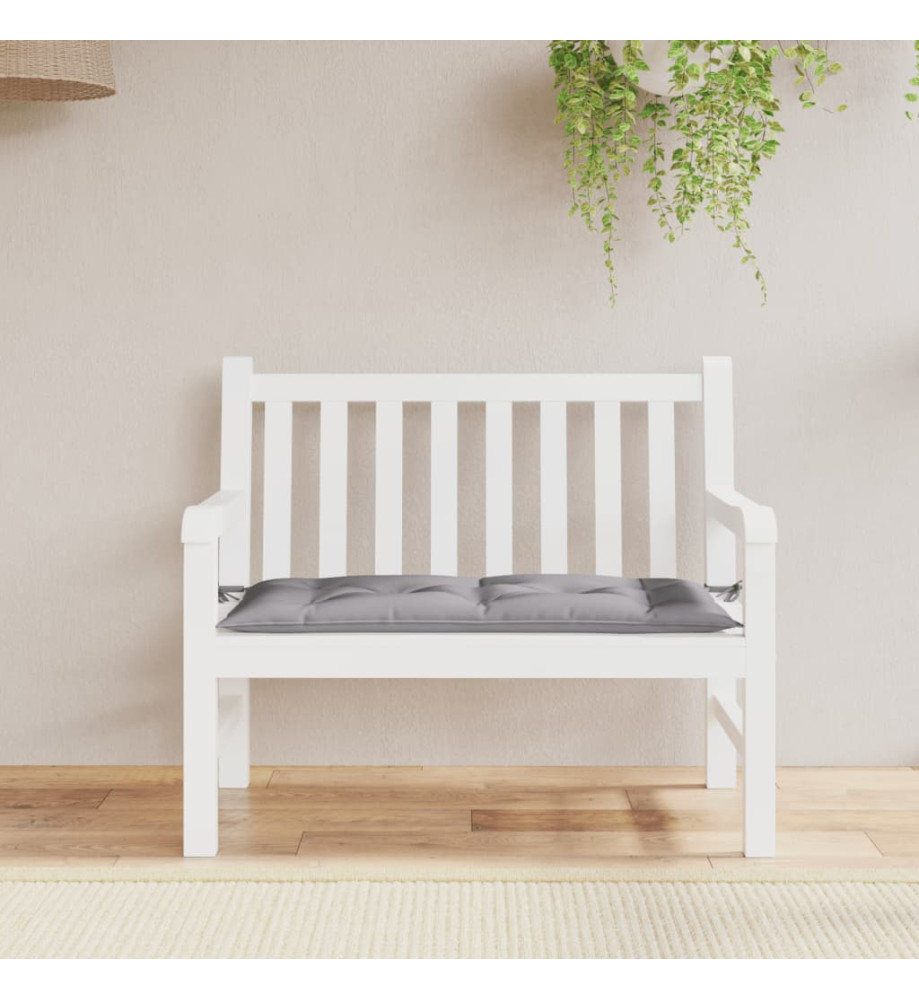 Coussin de banc de jardin gris 110x50x7 cm tissu oxford Coussin de banc de jardin gris 110x50x7 cm tissu oxford