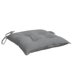 Coussins de chaise 6 pcs gris 40x40x7 cm tissu oxford