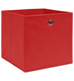 Boîtes de rangement 4 pcs Rouge 32x32x32 cm Tissu