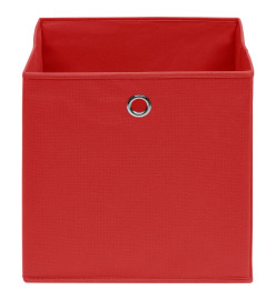 Boîtes de rangement 4 pcs Rouge 32x32x32 cm Tissu