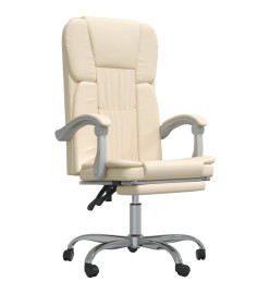 Fauteuil inclinable de bureau Crème Similicuir