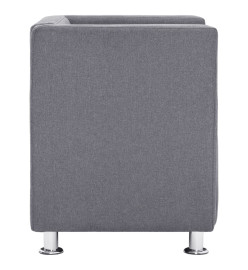 Fauteuil cube Gris clair Tissu