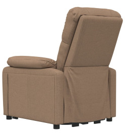 Fauteuil électrique de massage Marron Tissu