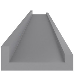 Étagères murales 4 pcs Gris 100x9x3 cm