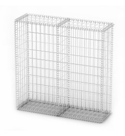 Panier de gabion avec couvercle Fil galvanisé 100 x 100 x 30 cm