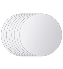 Carreau de miroir 8 pcs Rond Verre