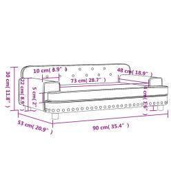 Canapé pour enfants marron 90x53x30 cm similicuir