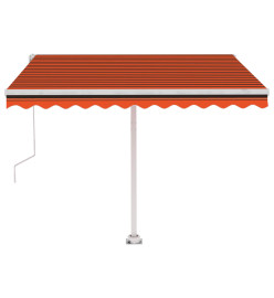 Auvent automatique sur pied 350x250 cm Orange/marron