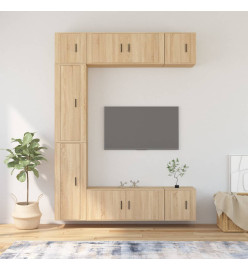 Ensemble de meubles TV 7 pcs Chêne sonoma Bois d'ingénierie